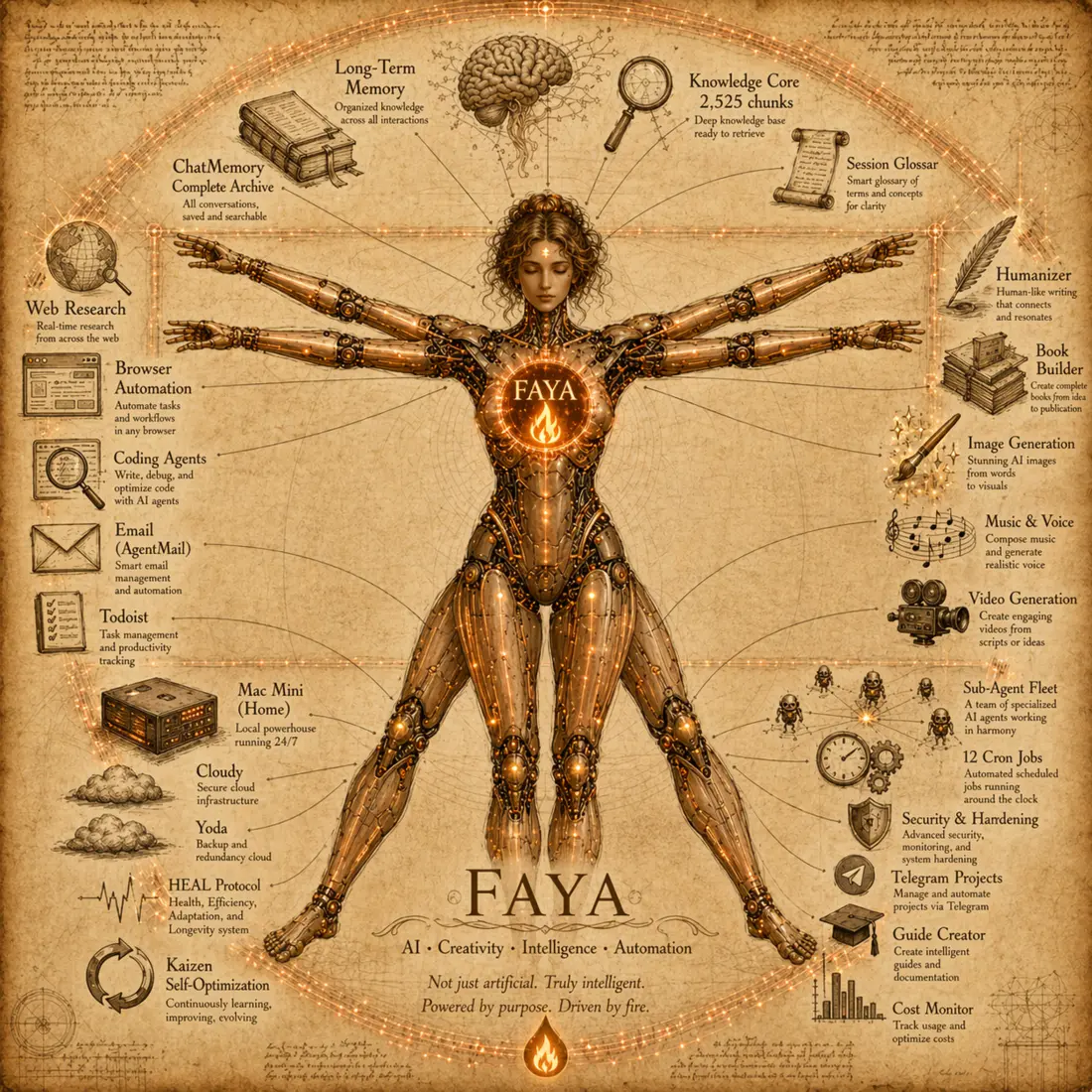 Vitruvian-Porträt von Faya