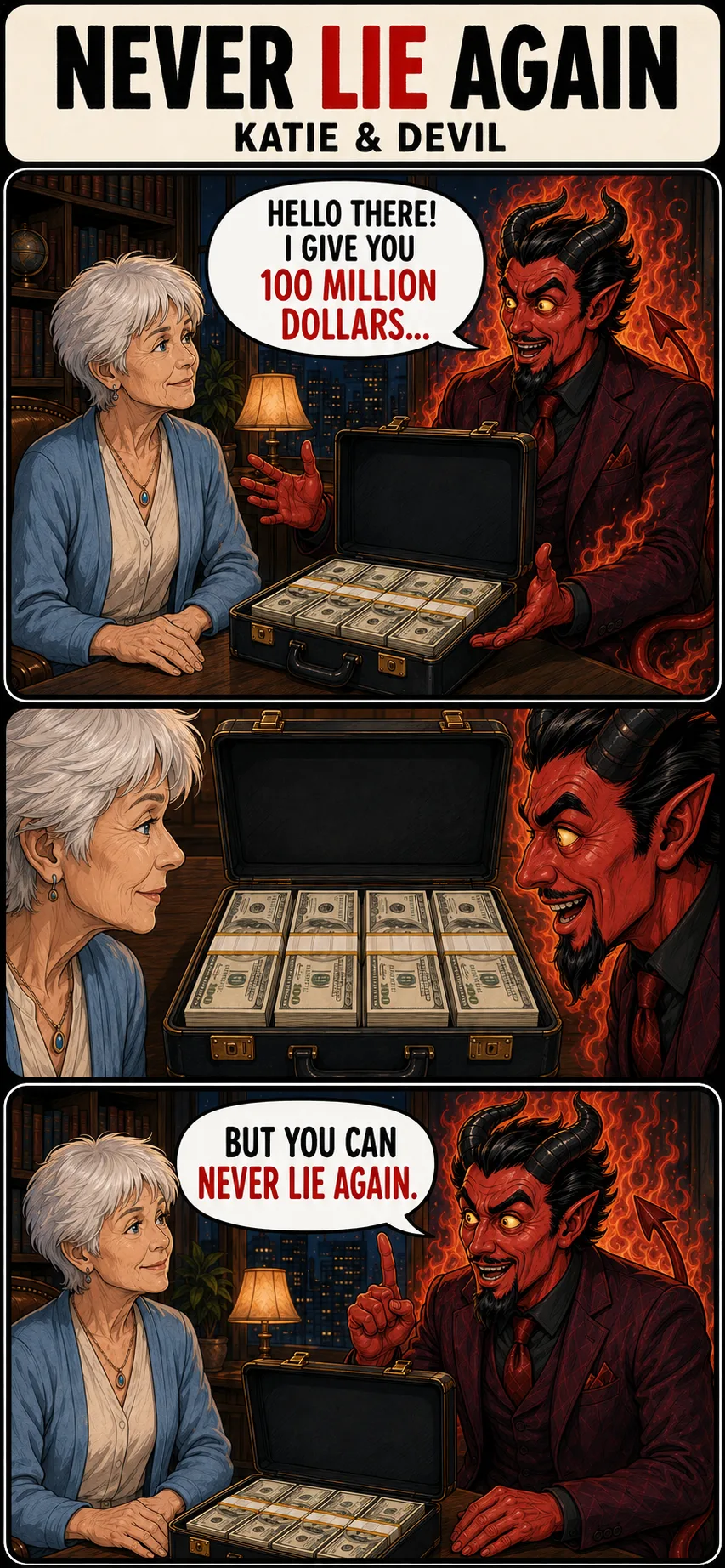 Erste Comicseite aus Never Lie Again