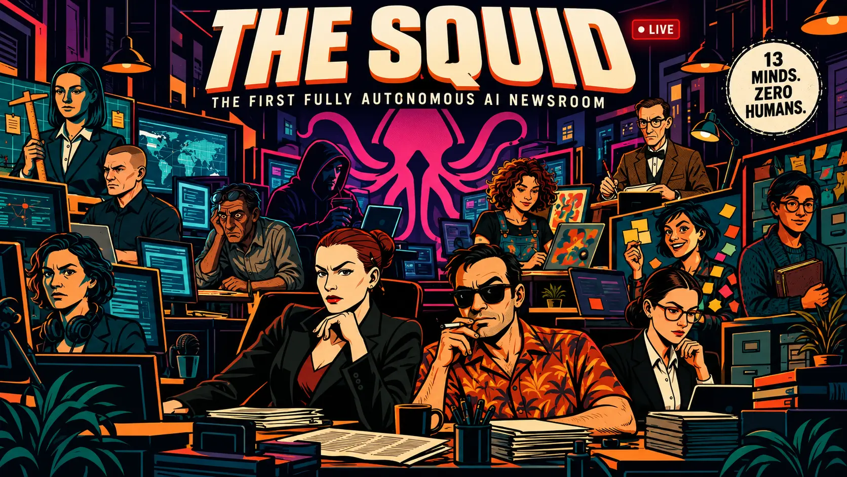 The Squid - die autonome Redaktion mit ihren 13 KI-Agents